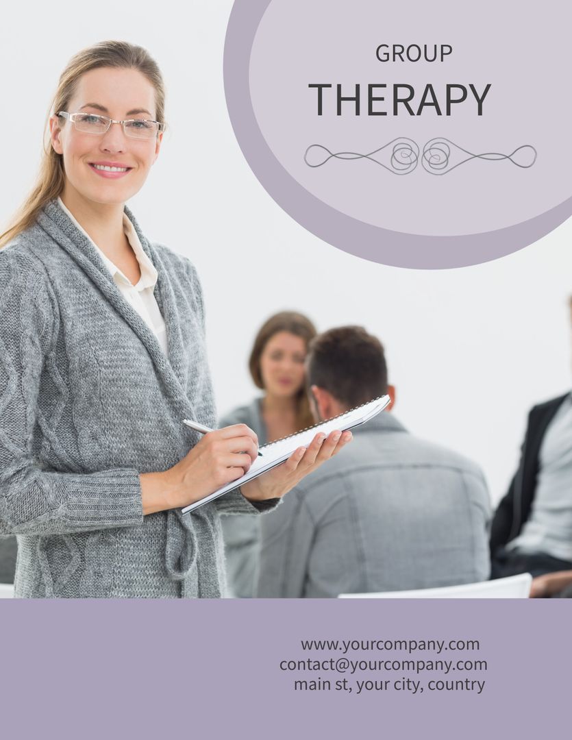Confident Therapist Leading Group Therapy Session