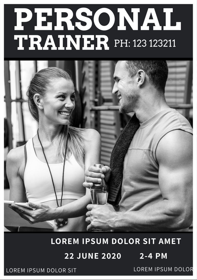 Personal Trainer Motivating Client in Fitness Session