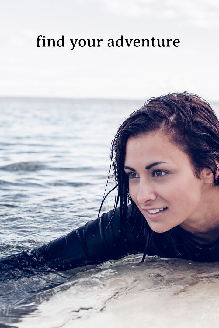Woman in Wetsuit Embracing Ocean Adventure