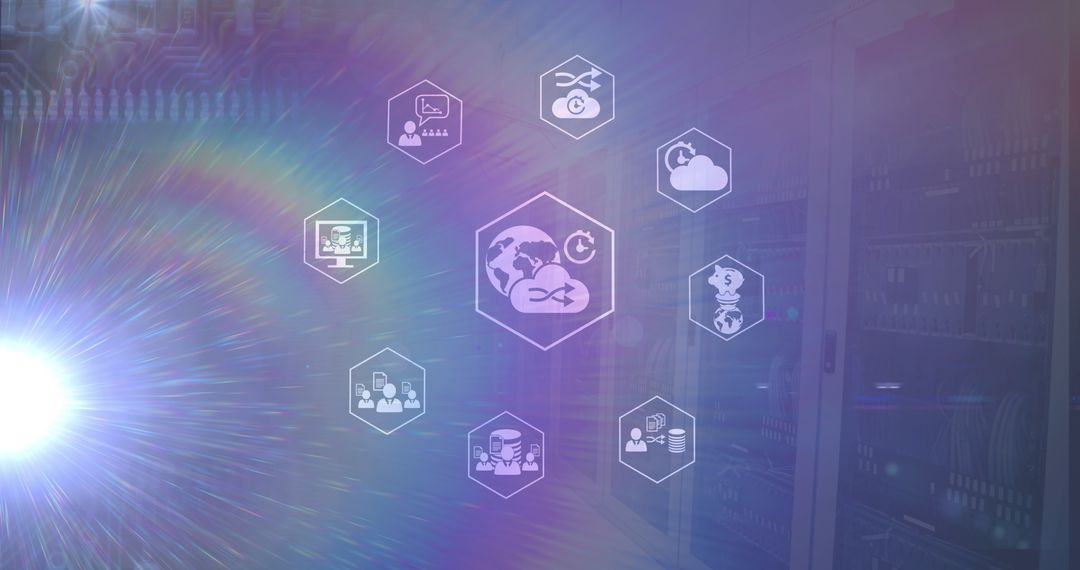 Abstract Digital Network and Data Integration Background