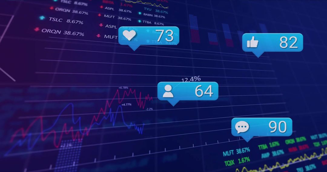 Interactive Analytics with Digital Social Media Elements Overlay