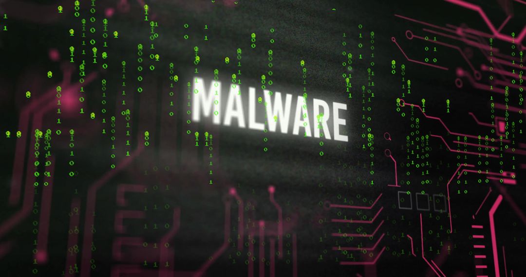 Malware Alert Concept with Binary Code Background - Free Images, Stock Photos and Pictures on Pikwizard.com