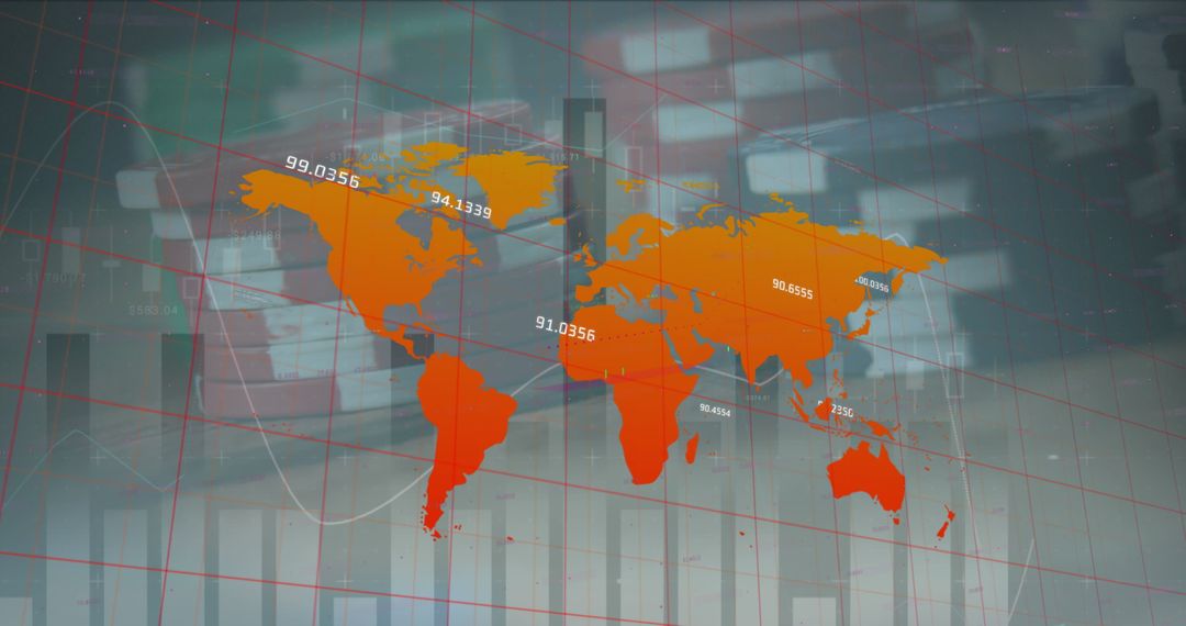 World Map Analytics Projection with Numerical Data