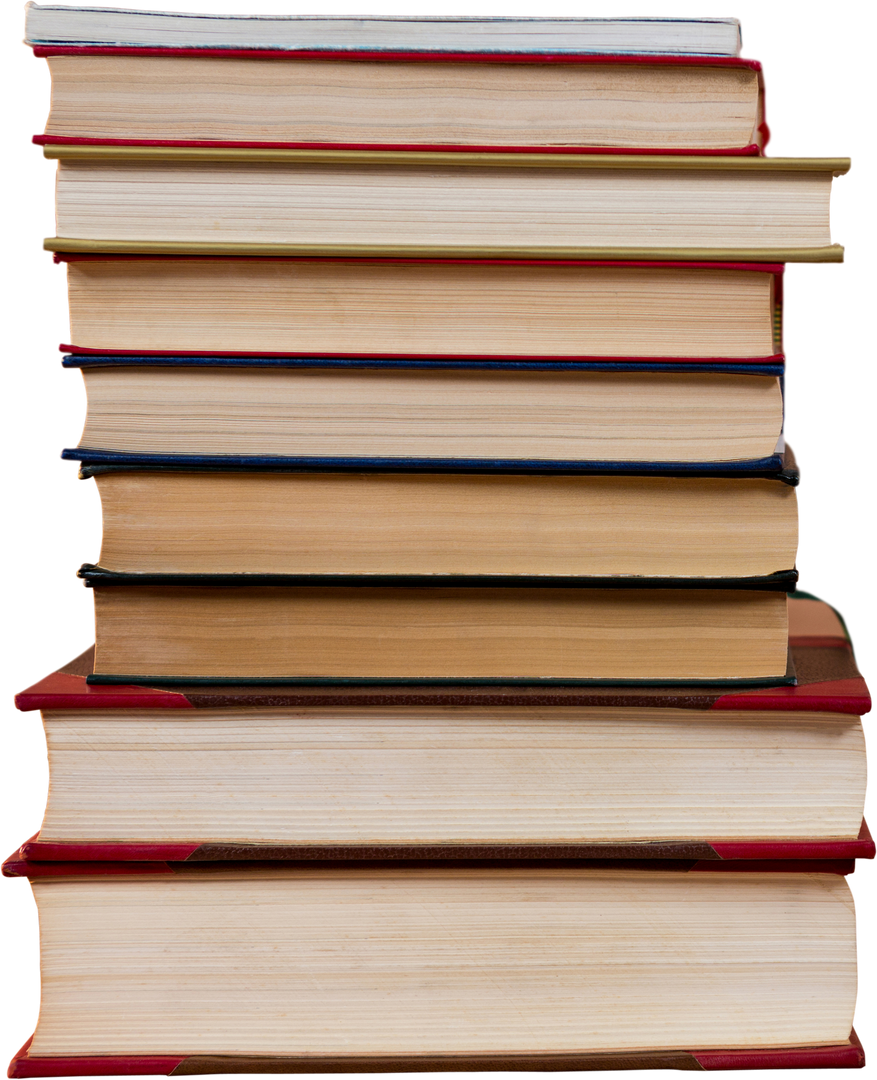 Stack of Books on Transparent Background Isolated Image for Education - Download Free Stock Images Pikwizard.com