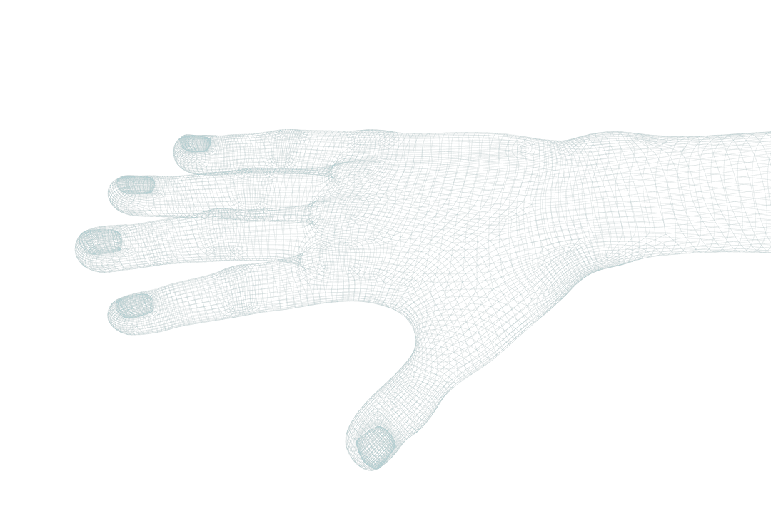 3D Model of Hand on Transparent Background for Digital Projects - Download Free Stock Images Pikwizard.com