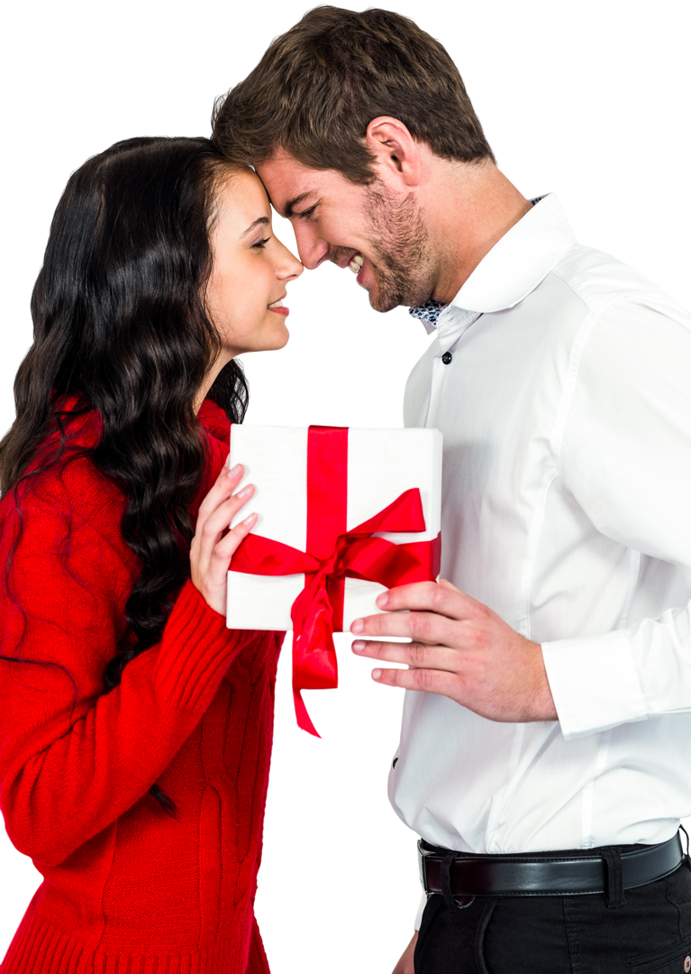 Happy Couple Holding Gift Box Transparency - Download Free Stock Images Pikwizard.com