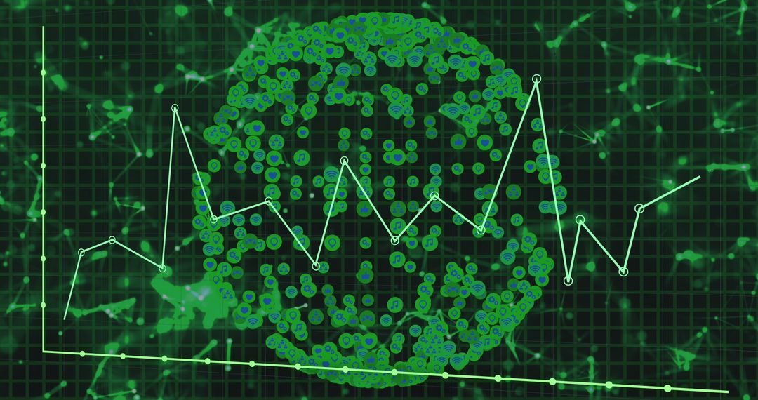 Data Visualization with Globe and Digital Interface Elements