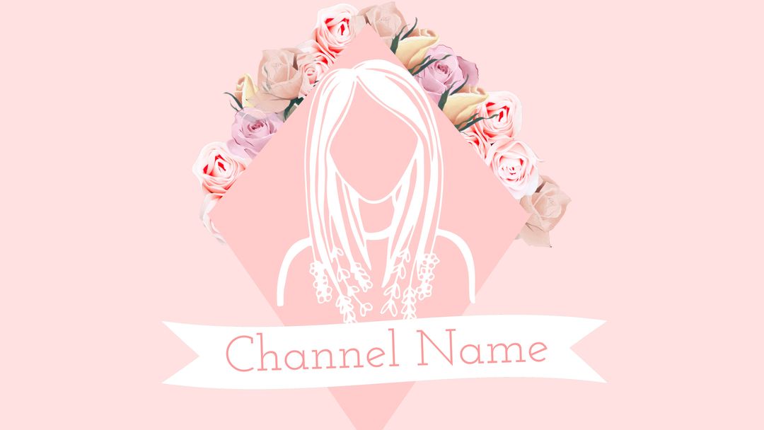 Elegant Floral Silhouette Banner for Beauty Vlogs - Download Free Stock Templates Pikwizard.com