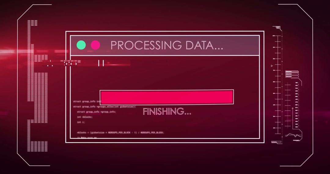 Futuristic Data Processing Interface in Digital Environment
