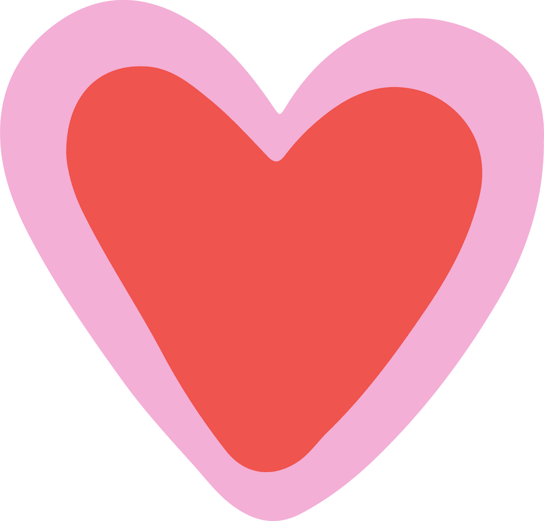 Colorful Heart Symbol with Transparent Background for Design Projects