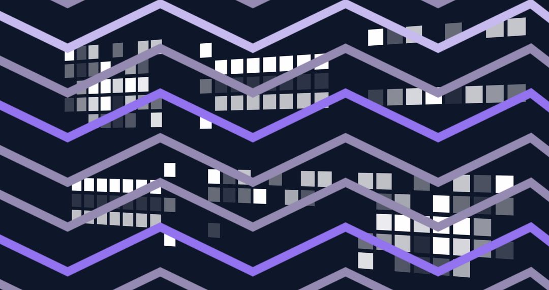 Abstract Zigzag Geometric Patterns on Dark Canvas Backdrop