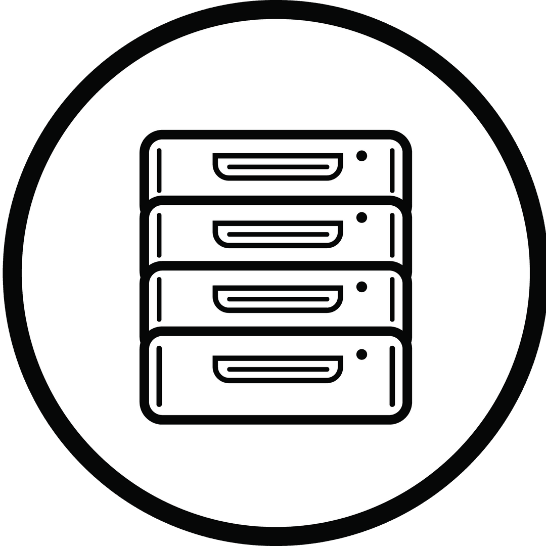 Digital PNG Illustration of Server Rack Symbol on Transparent Background