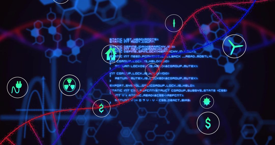 Futuristic Biotechnology and Data Visualization Concept
