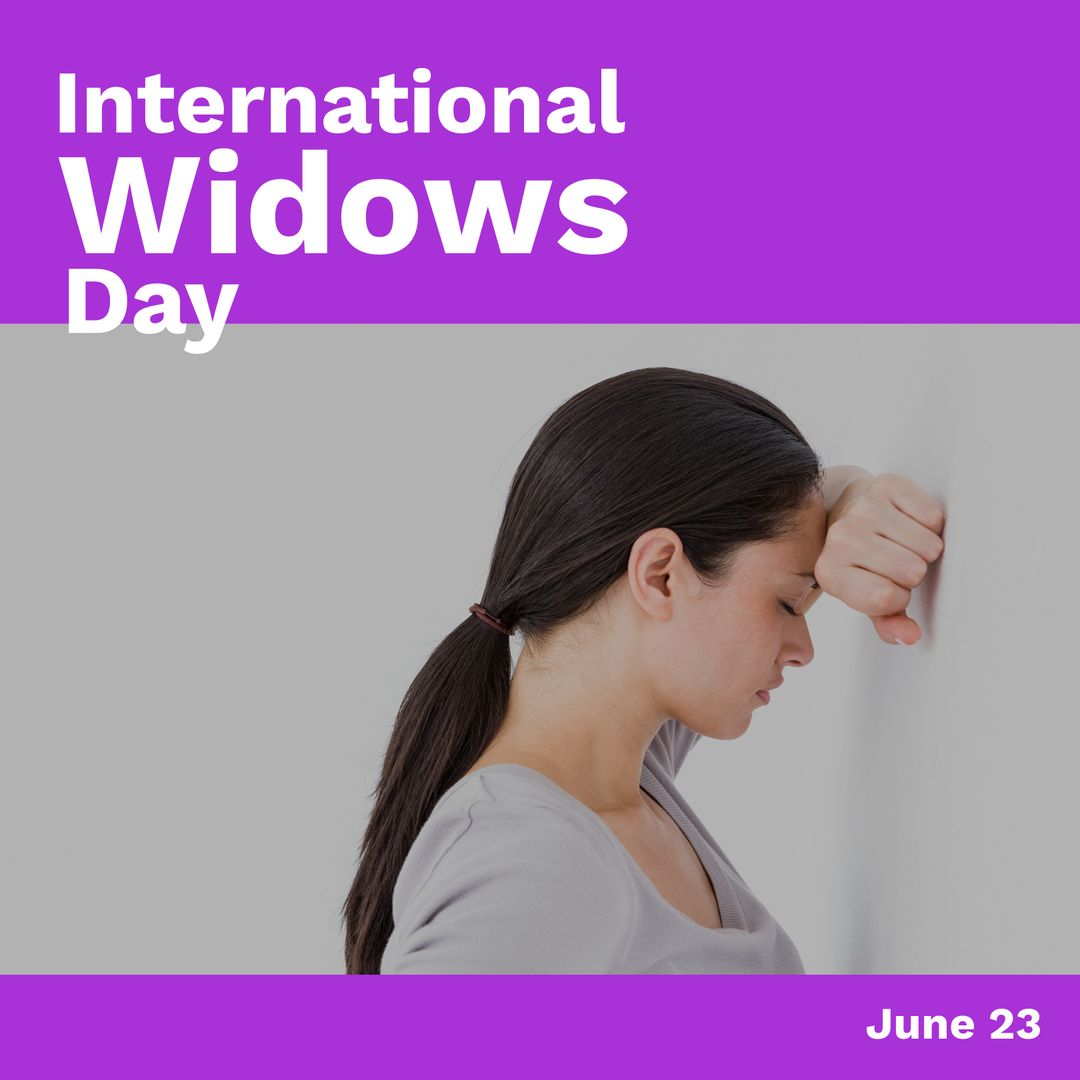 International Widows Day Commemoration with Woman Reflecting