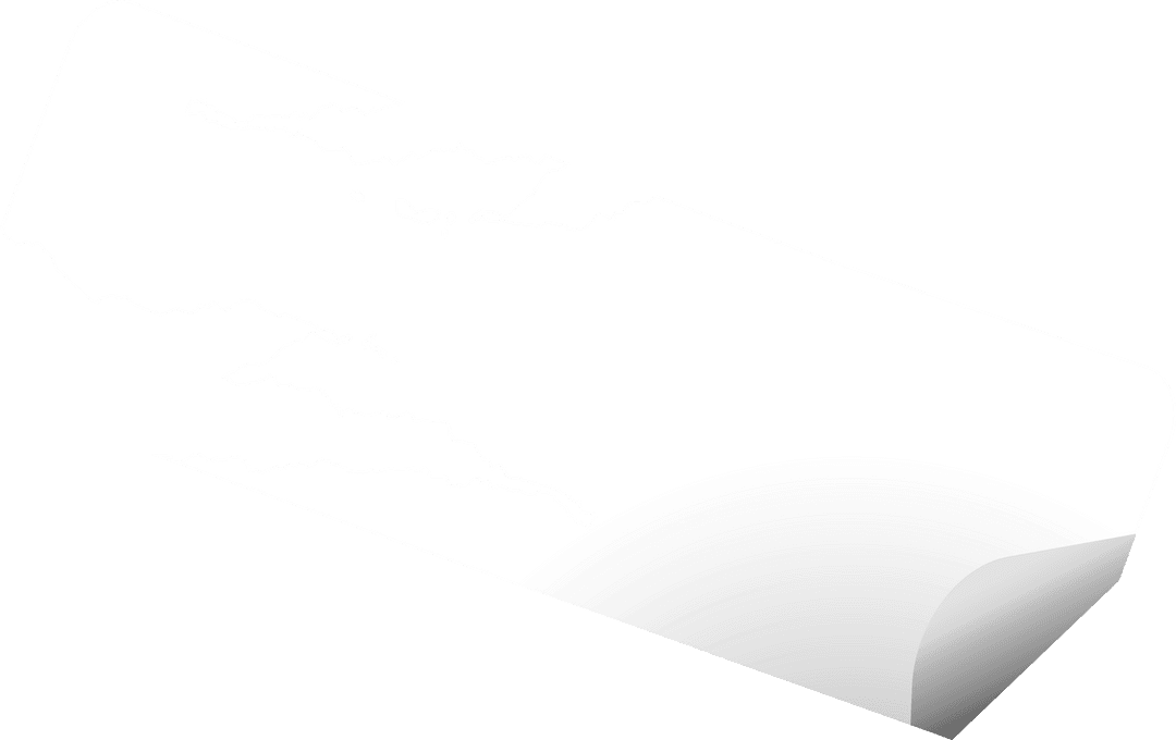 Transparent Torn Sheet with Curled Corner on Gray Gradient