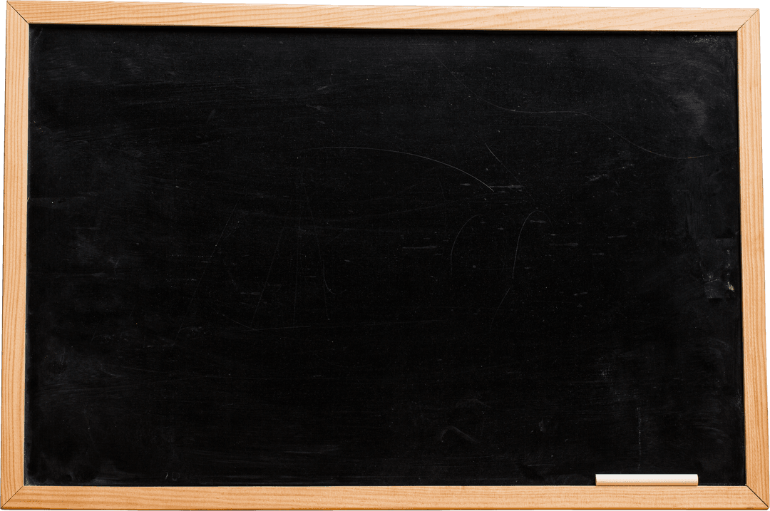 Transparent Blackboard on Wooden Frame for Educational Purposes