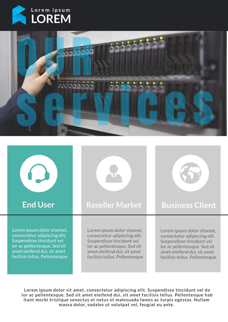 IT Services Poster Showcasing Server Management Expertise