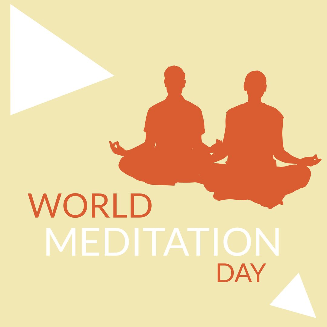 World Meditation Day Silhouette Design Promoting Mindfulness