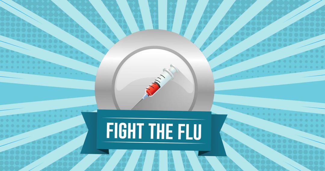 Vaccination Campaign Graphic with Syringe Icon and Text