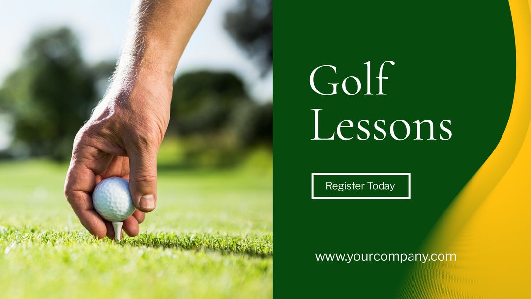 Golf Lessons Banner Advertising Precision and Improvement
