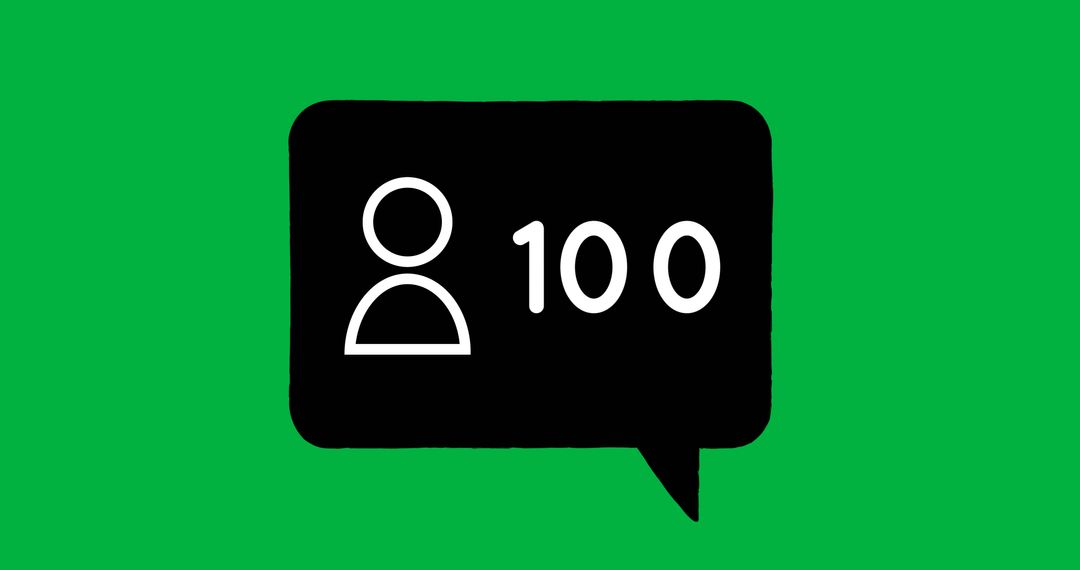 Social Media Follower Notification Icon in Vibrant Green Background