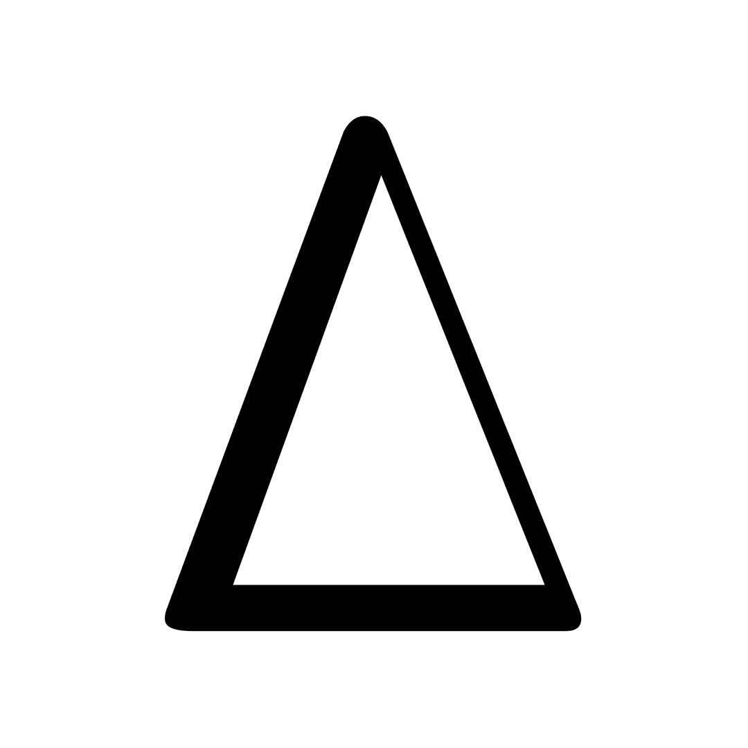 Black Delta Symbol Transparent Background Vector Icon