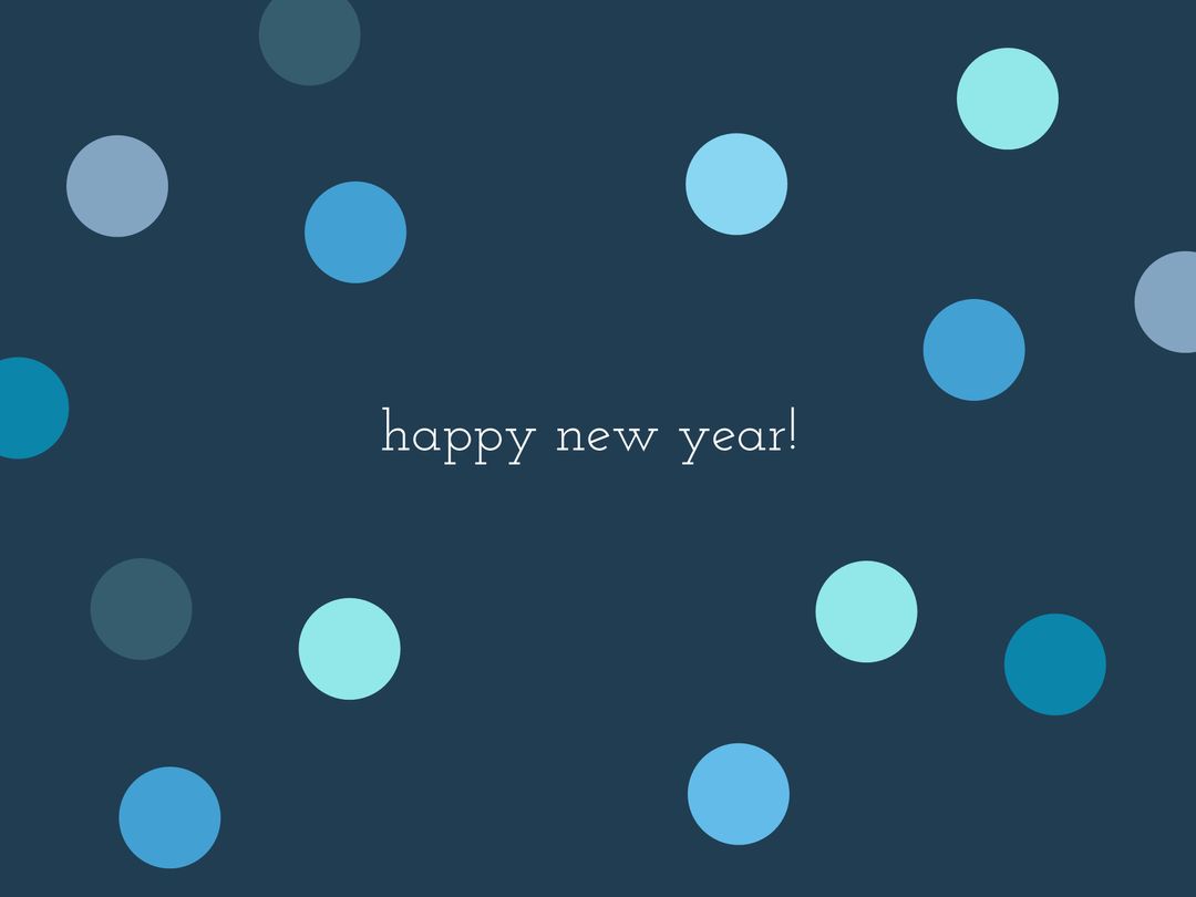 Festive New Year Celebration with Vibrant Polka Dots