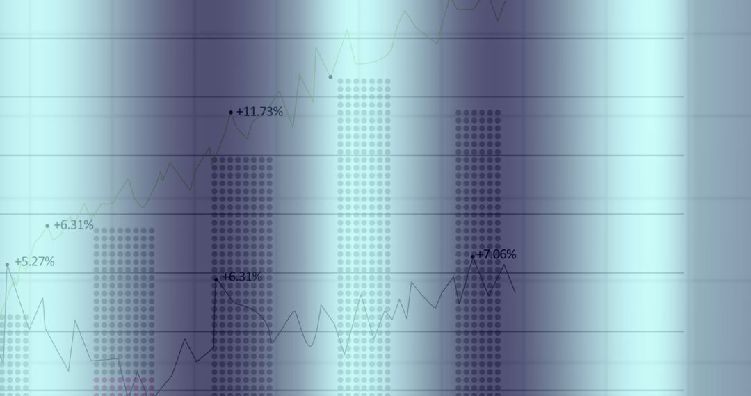 Digital Finance Concept with Trending Graph and Statistics