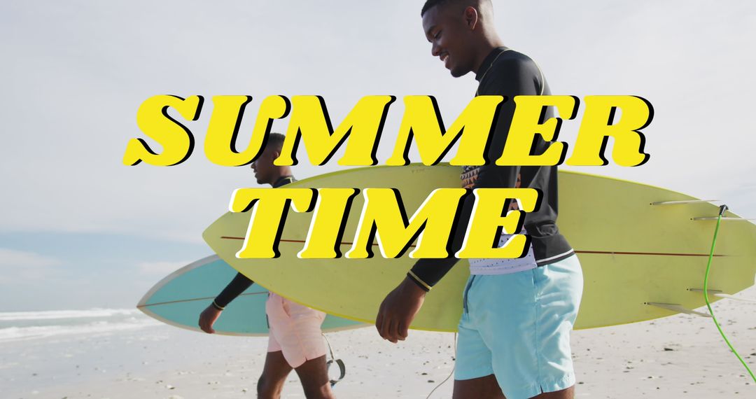 Summer Adventure: Diverse Surfers Enjoying Beach Fun