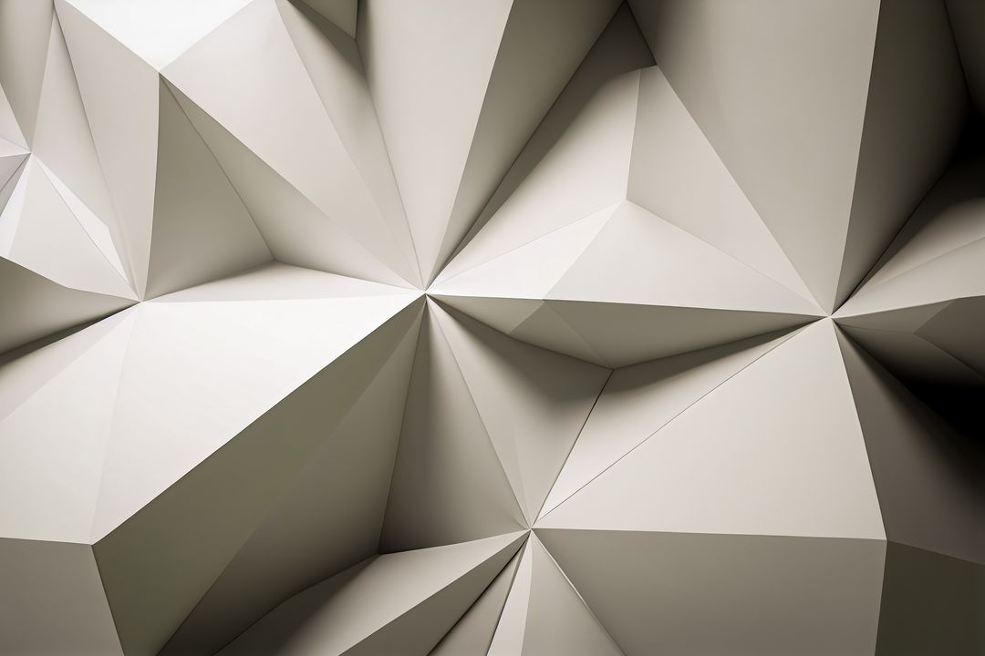 Abstract Geometric 3D Shapes with Angular Design