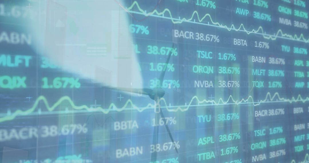 Digital Wind Power Analysis with Stock Data Overlay