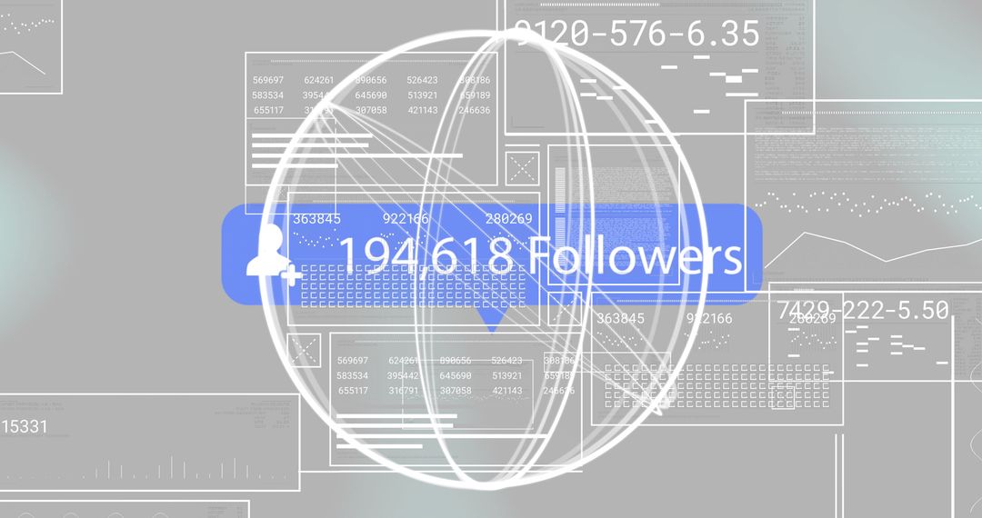 Digital Analytics Interface with Wireframe Globe Theme