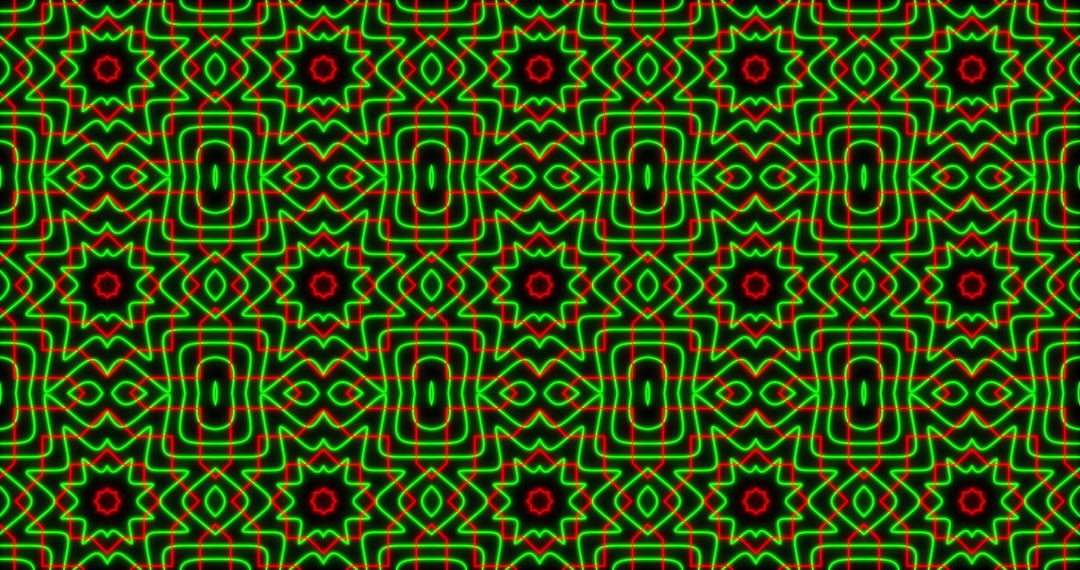 Vibrant Neon Kaleidoscope Pattern in Hypnotic Motion
