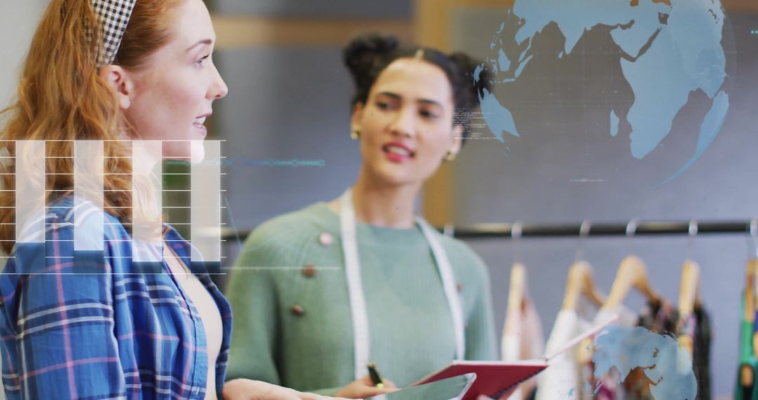 Diverse Professionals Analyzing Financial Data in Creative Office