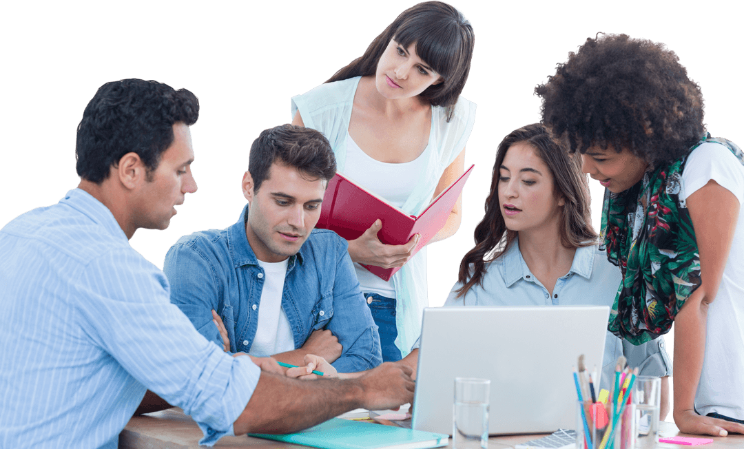 Diverse Team Collaborating on Project in Creative Workspace - Download Free Stock Images Pikwizard.com