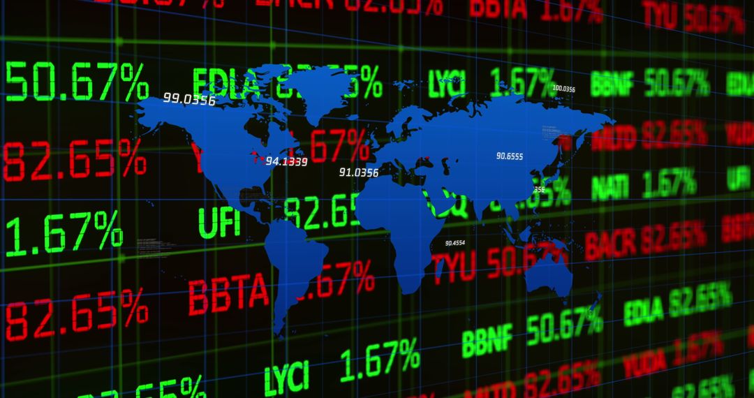 Global Stock Market Exchange with Dynamic Data Display - Free Images, Stock Photos and Pictures on Pikwizard.com