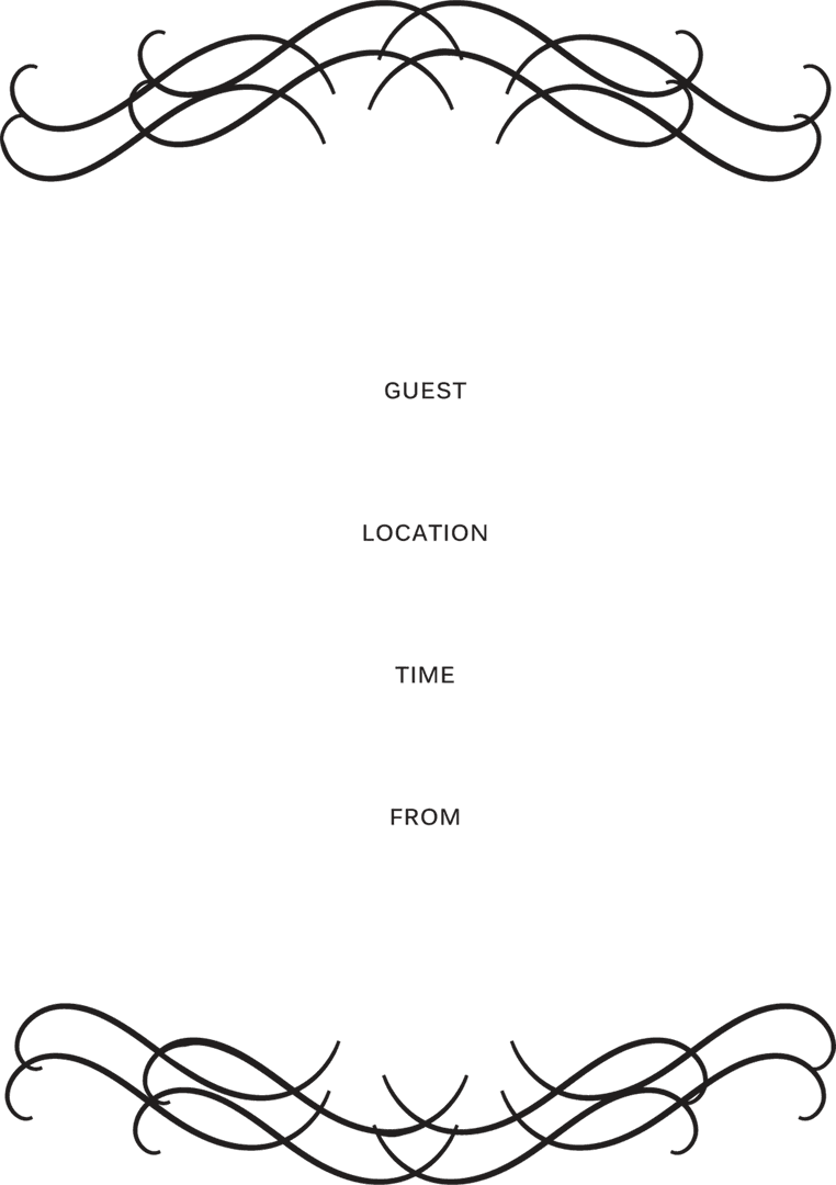 Elegant Transparent Invitation Template with Swirl Decorations