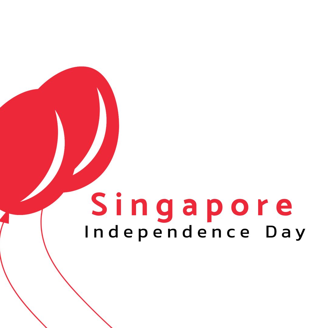 Singapore Independence Day Celebration with Red Balloons