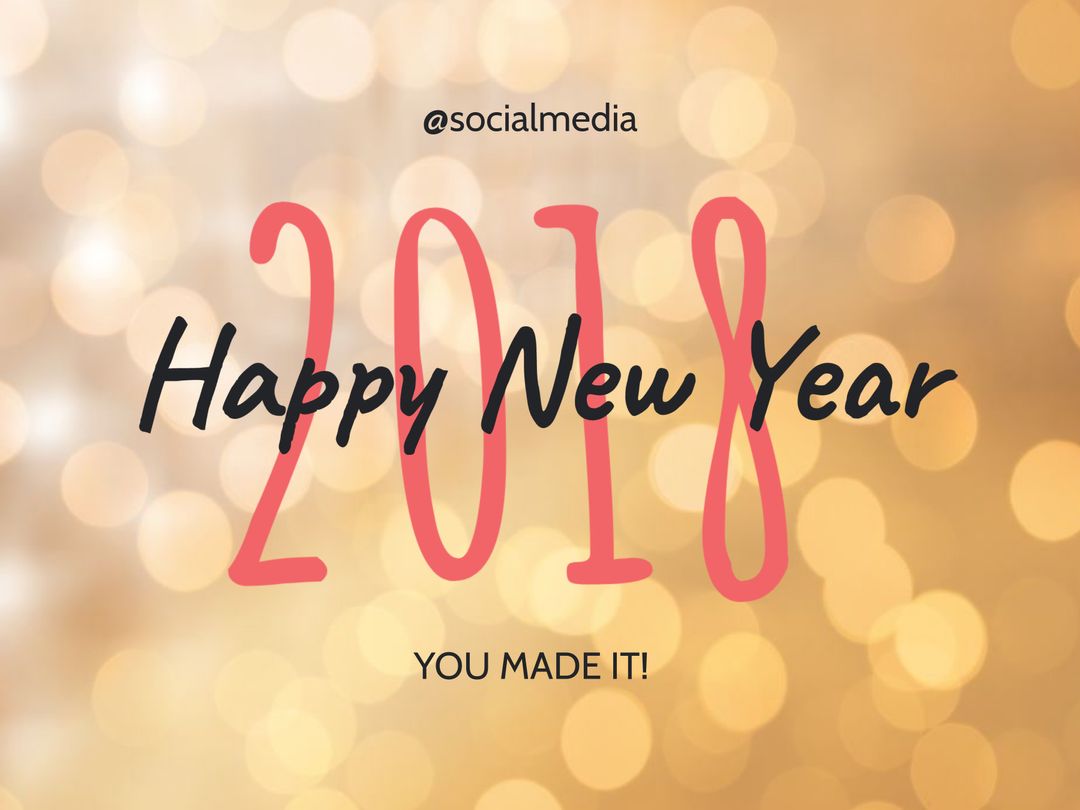 Festive New Year 2018 Celebration with Golden Bokeh