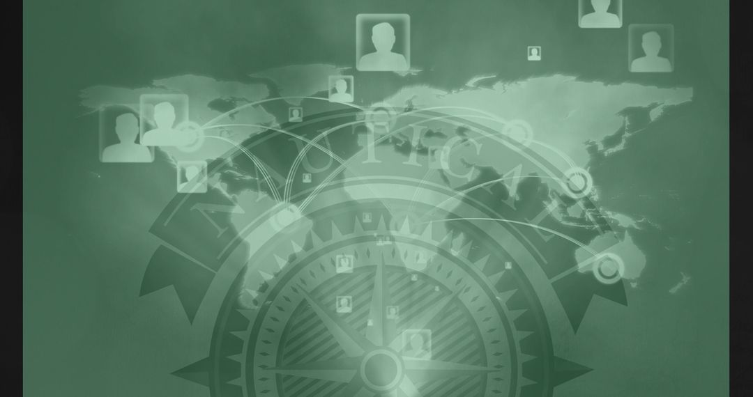 Global Digital Network with Countdown Concept Overlay