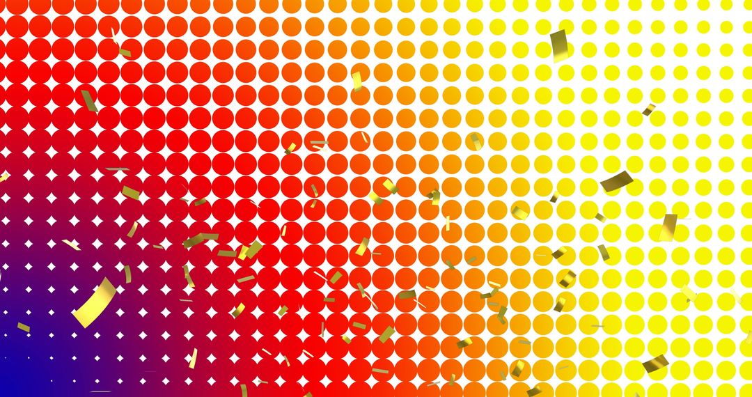 Festive Confetti on Dotted Gradient Background