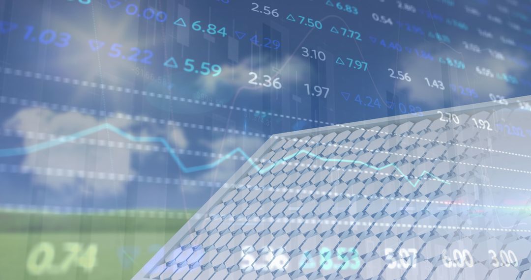 Digital Interface Displaying Financial Data and Stock Market Trends
