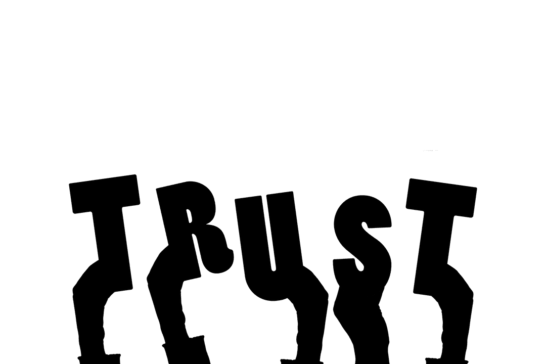 Hands Illustrating Trust Concept on Transparent Background