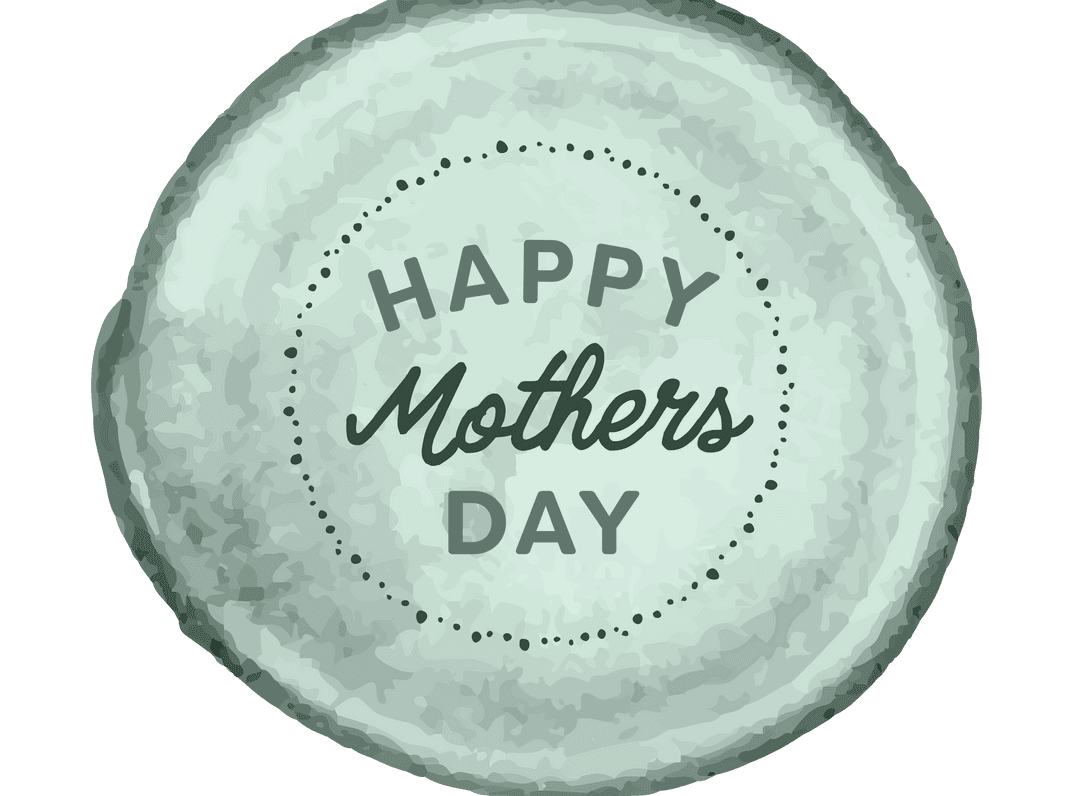 Happy Mother's Day Badge on Transparent Background