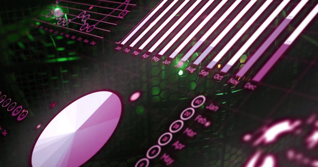 Data visualization with abstract digital coding interface