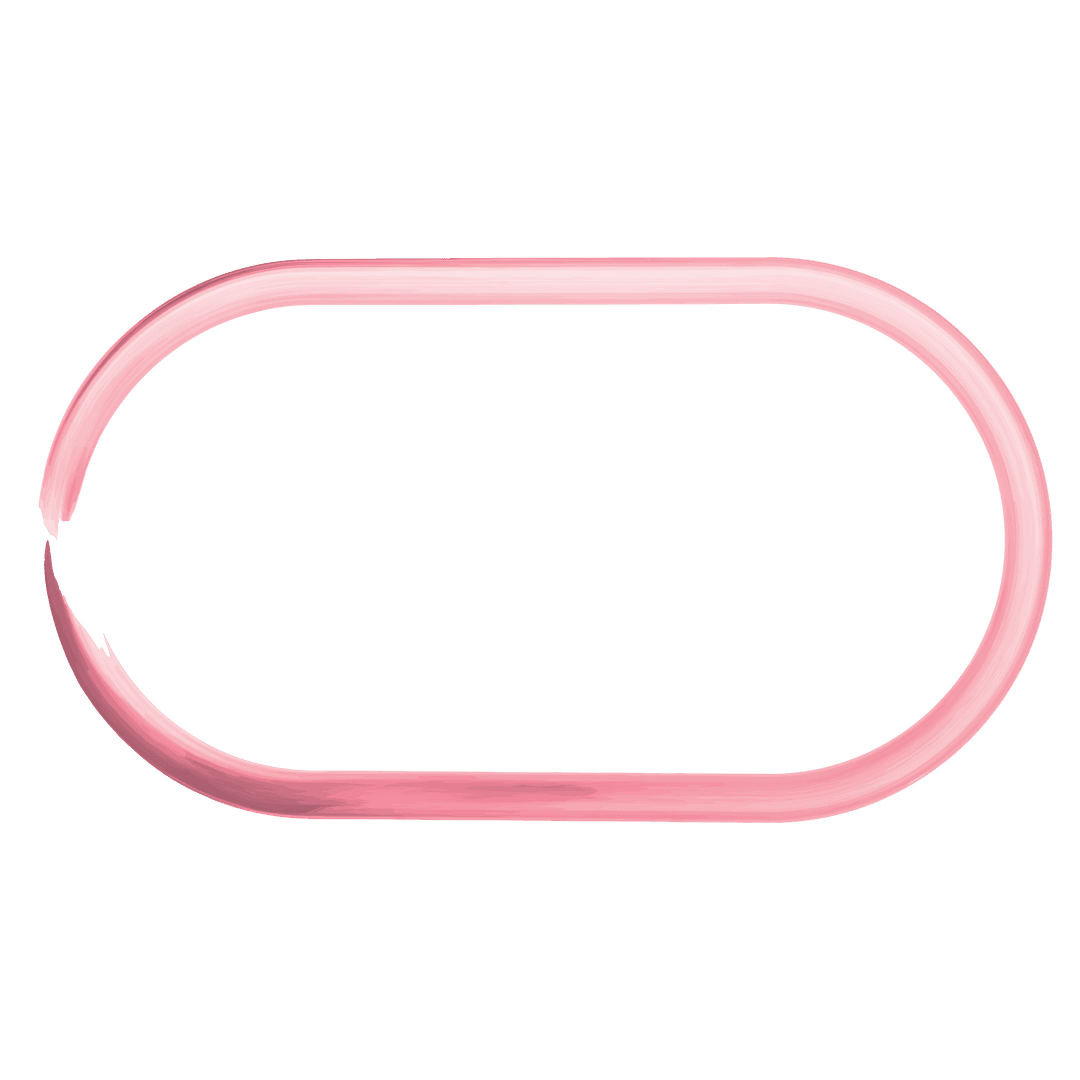 Transparent rounded pink oval with copy space