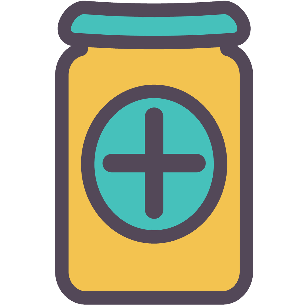 Transparent Digital Icon of Medicine Container