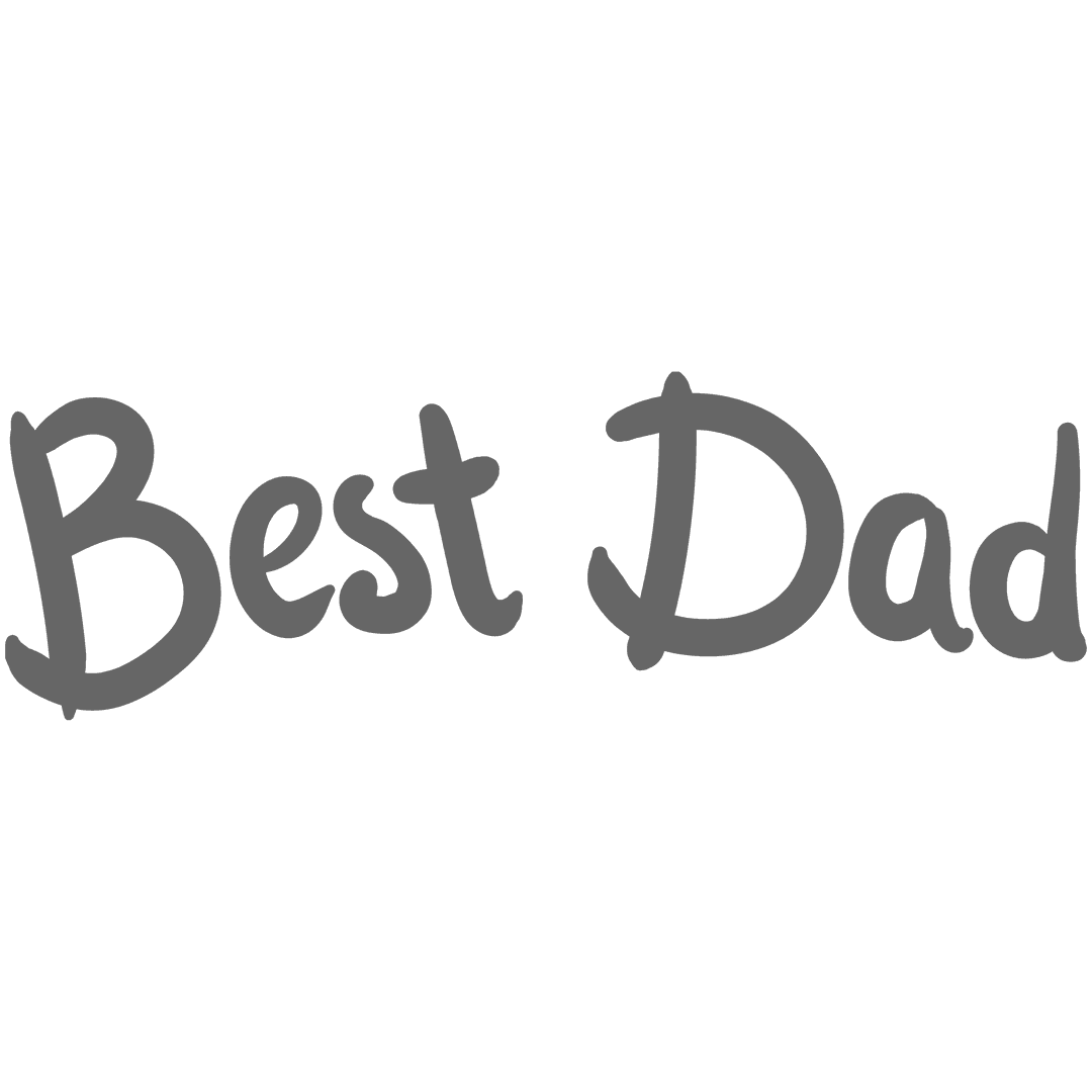 Best Dad Text Design on Transparent Background for Celebrations