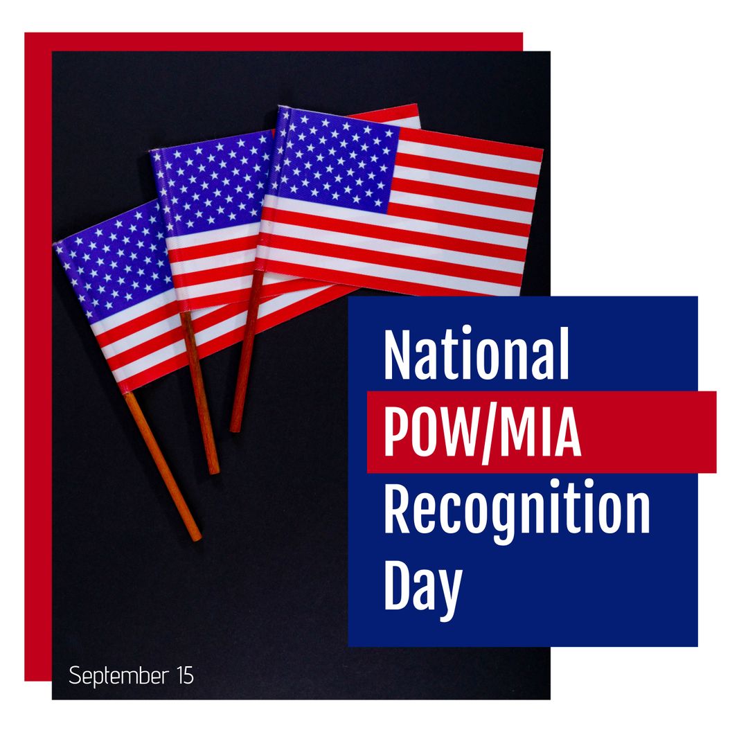 National POW/MIA Recognition Day with American Flags