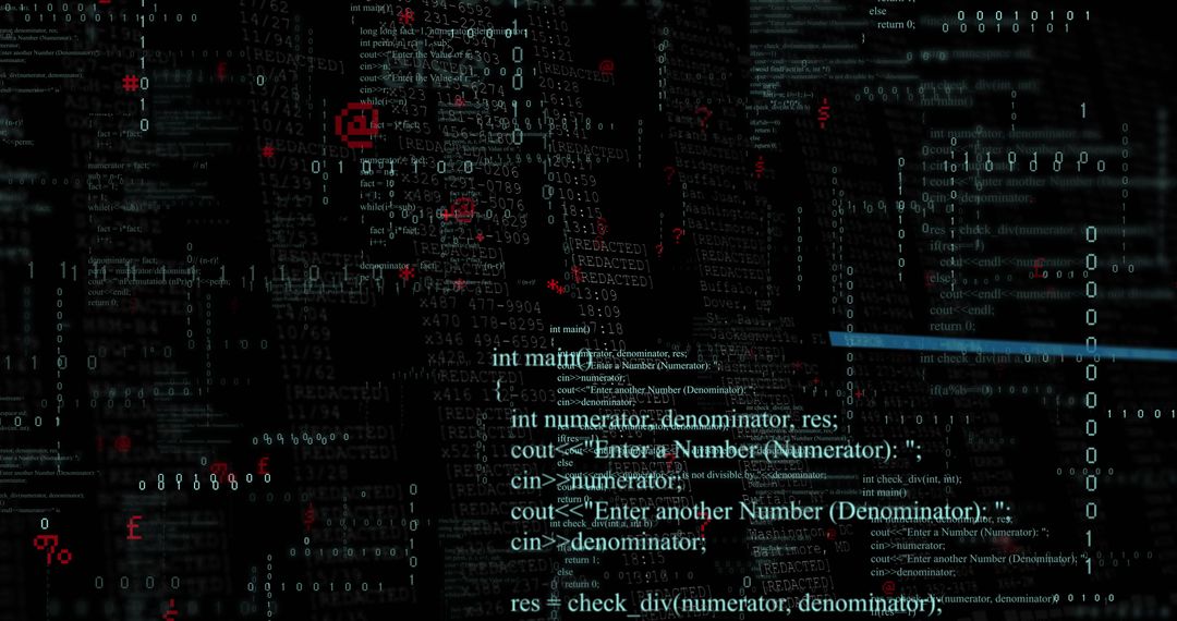 Complex Data Code Digital Interface Background